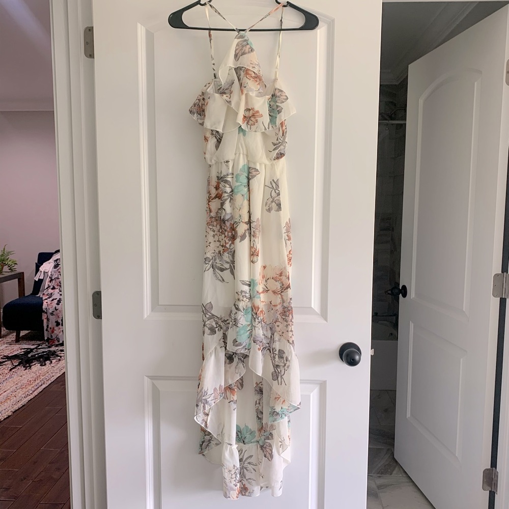 High- Low Maxi Dress Floral